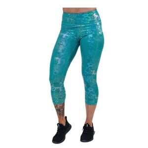Constantly Varied Gear Jade Glisten Here Snakeskin Capris